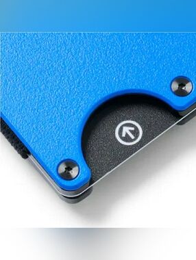 Slim Secure RFID blocking Blue Aluminum Minimalist Wallet